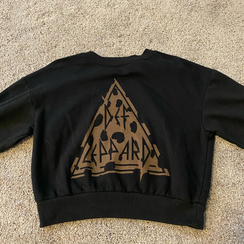 DEF LEPPARD Cropped Crewneck Size XS